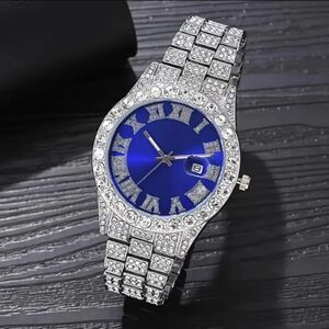 Diamond cuban link watch